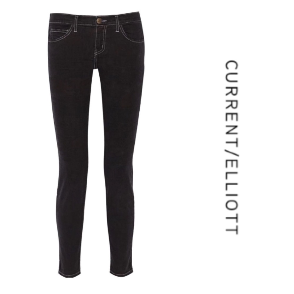 Current Elliott The Skinny Ankle Black Southwest Aztec Print Jeans Size 23 NEW - Picture 4 of 12